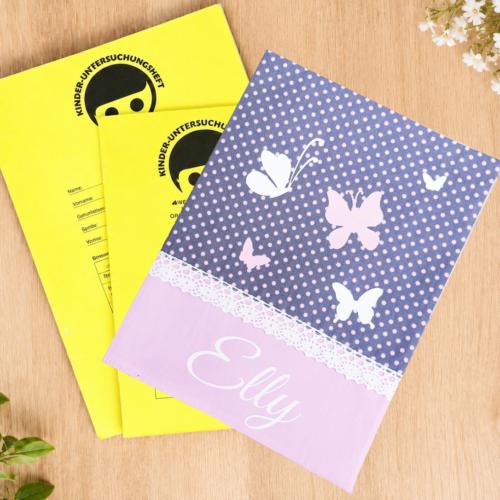 U-Heft-Hülle "Schmetterlingsschwarm mit 5 Schmetterlinge"