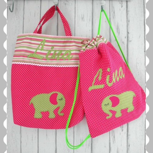 Kitaset "Elefanten" mit Wunschstoffen