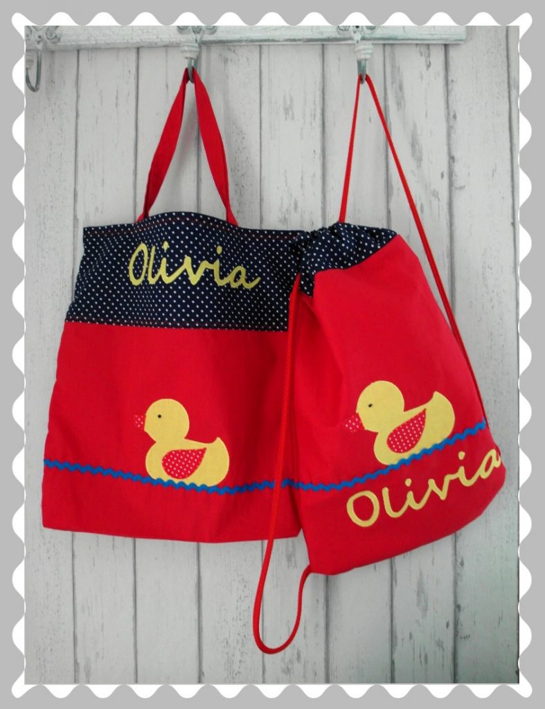 Kitaset "Entchen" mit Wunschstoffen