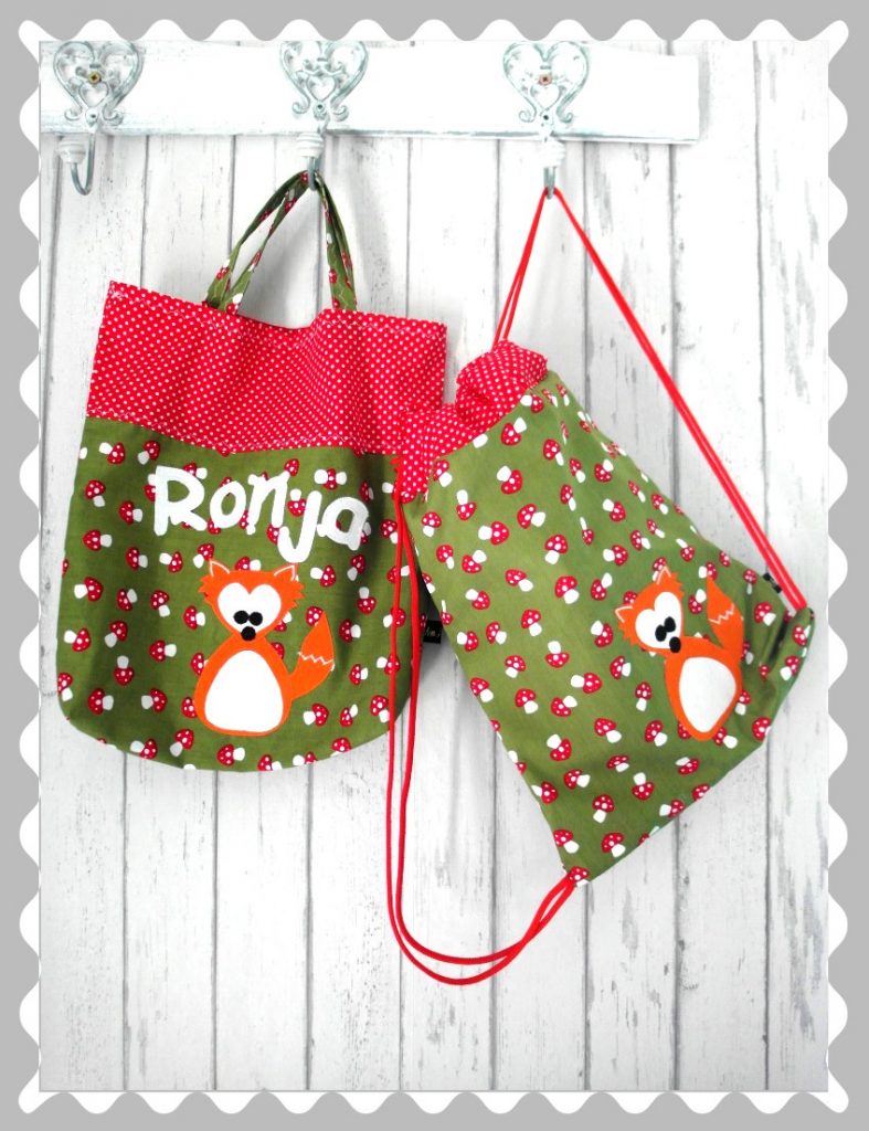 Kitaset "Fuchs-genäht" mit Wunschstoffen