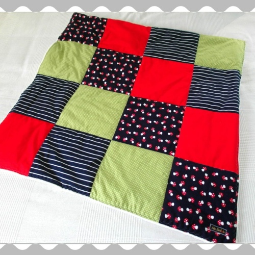 Patchwork - / Krabbeldecke "Fliegenpilze"