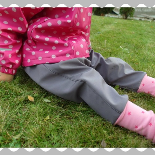 Softshellhose "Grau / Rosa", wasserabweisend und kuschelig