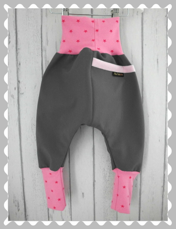 Softshellhose "Grau / Rosa", wasserabweisend und kuschelig
