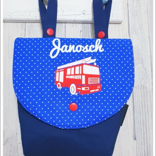 Lenkertasche "Feuerwehr", mit Deinem Wunschstoff