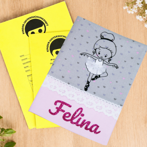 U-Heft-Hülle "Ballerina" mit Deinem Wunschnamen