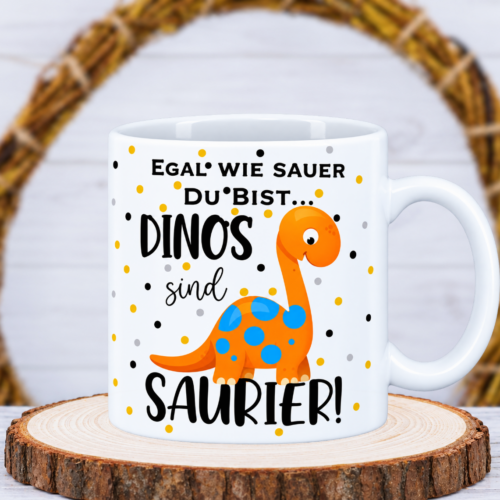 Tasse "Dino-Saurier" mit Wunschname