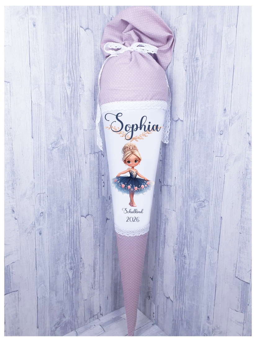 Schultüte bedruckt Ballerina