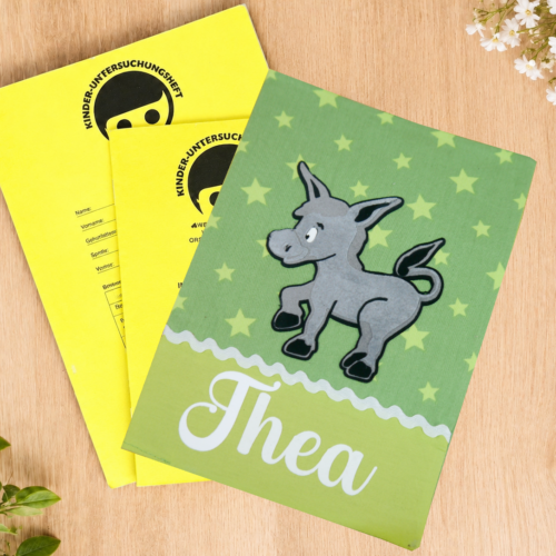 U-Heft-Hülle "Esel" mit Deinem Wunschnamen